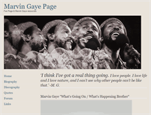 Tablet Screenshot of marvingayepage.net